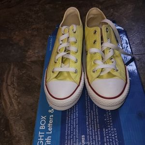 Converse girls size 2 platform yellow